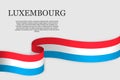 Ribbon flag of Luxembourg