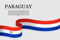 Ribbon flag of Paraguay