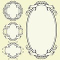 Ribbon Frame and Border Ornaments Royalty Free Stock Photo