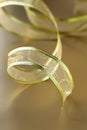 Ribbon gold for holiday Royalty Free Stock Photo