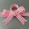 Ribbon has a textured appearance with a visible weave pattern creating a Royalty Free Stock Photo