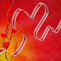 Ribbon Heart Means Love Affection And Attraction