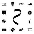 ribbon icon. Detailed set of cinema icons. Premium quality graphic design icon. One of the collection icons for websites, web desi Royalty Free Stock Photo