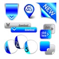 Ribbon, pointer, corner, arrow, button, option Royalty Free Stock Photo