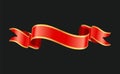 Ribbon Curved Stripe Banner Vector Illustration