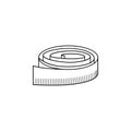 ribbon ruler icon. Element of measuring instruments for mobile concept and web apps. Thin line icon for website design and develo