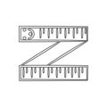 ribbon ruler icon. Element of Sport for mobile concept and web apps icon. Outline, thin line icon for website design and