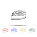 ribbon ruler multi color style icon. Simple thin line, outline vector of measure icons for ui and ux, website or mobile Royalty Free Stock Photo