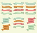 Ribbon Scroll Banner Vector Set Royalty Free Stock Photo