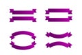 Violet Ribbon Set, Violet ribbon collection-Vector Illustration