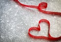 Ribbon shaped as heart, valentines day concept