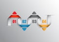 Ribbon swirl your data, element infographic