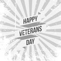 Ribbon Template with Happy Veterans Day Text