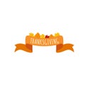 Ribbon thanksgiving icon