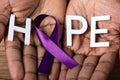 Ribbon To Support Alzheimer`s Disease Awareness