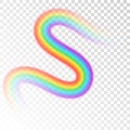 Ribbon transparent rainbow vector illustration. Royalty Free Stock Photo