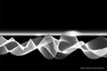 Ribbon wave on black background.