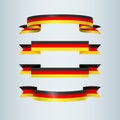 Ribbons banner ribbon icon German flag sign traditional symbols collection for German Patriotic theme Collection flag of a wavy