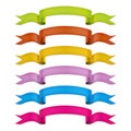 Ribbons Collection. colorful ribbons set. Royalty Free Stock Photo