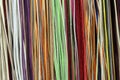 Hanging tapes of different colors Royalty Free Stock Photo
