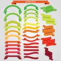 Ribbons set colorful Royalty Free Stock Photo