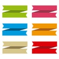 Ribbons set for text, differents colors