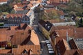 Danish Royal Ribe town seen from above. Royalty Free Stock Photo