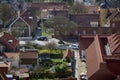 Danish Royal Ribe town seen from above. Royalty Free Stock Photo