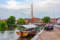 Ribe, Denmark, June 17, 2022: Johanne Dan boat at Danish town Ri