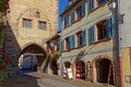 Houses and the butchers tower in the medieval RibeauvillÃÂ©