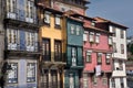 Ribeira area Porto, Portugal. Colorful traditional buildings Royalty Free Stock Photo