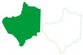 Ribeira do Pombal municipality Bahia state, Municipalities of Brazil, Federative Republic of Brazil map vector illustration,