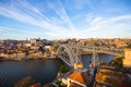 Ribeira and Dom Luis I bridge, Porto, Portugal. Royalty Free Stock Photo