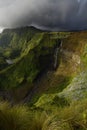 Ribeira Grande waterfall, Flores island, Azores, Portugal Royalty Free Stock Photo