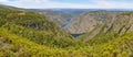 Ribeira sacra panoramic landscape. Cabezoa viewpoint, river Sil canyon. Galicia