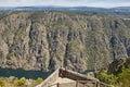 Ribeira sacra route. Viewpoint over the sil river canyon. Galicia