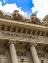 Theatro Pedro II. Opera house of Brazil. historic architecture in Ribeirao Preto City