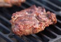 Ribeye steak on a grill