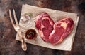 Ribeye Steak heart shape Royalty Free Stock Photo