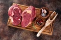 Ribeye Steak heart shape Royalty Free Stock Photo