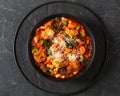 ribollita, italian soup with bread, beans, veggies