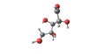 Ribose molecular structure on white