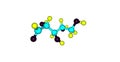 Ribose molecular structure on white