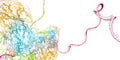 Ribosome as part of an biological cell constructing messenger rna molecules