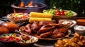 ribs lunch bbq food Royalty Free Stock Photo
