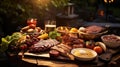 ribs restaurant bbq food Royalty Free Stock Photo