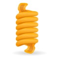 Riccioli pasta icon, cartoon style Royalty Free Stock Photo