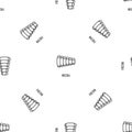 Riccoli pasta pattern seamless vector