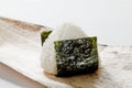 Rice balls wrapped with seaweed, traditional Japanese bento