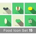 Rice bean wheat, seeds icon set vector illustration